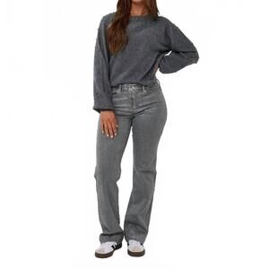 NEW ESQUALO raglan pearl sweater in dark grey melange